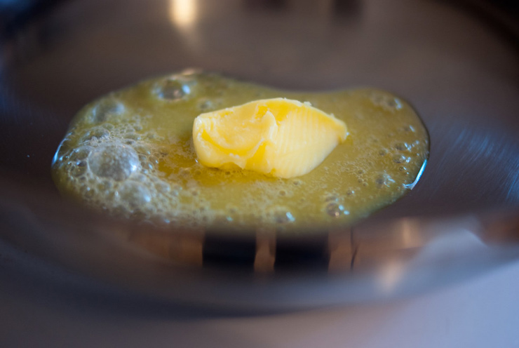 instant pot scrambled eggs step 03: Melt butter