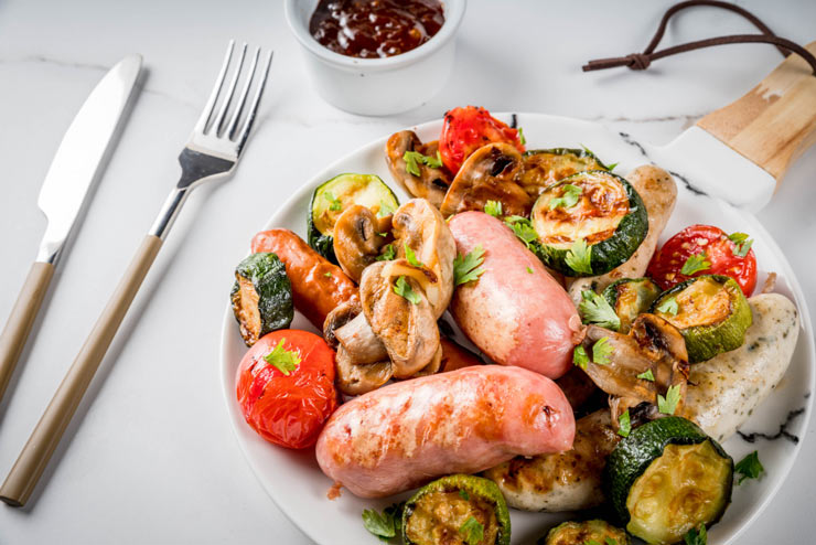 Marinated Summer Veggies With Chicken Sausage is one from the list of 2b mindset dinner recipes 