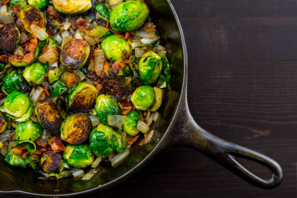 Iron Skillet with Brussels Sprouts 