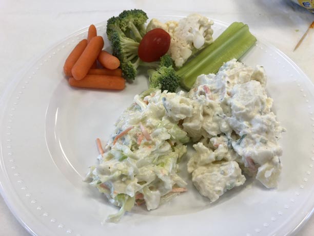 Broccoli Apple Salad in a plate