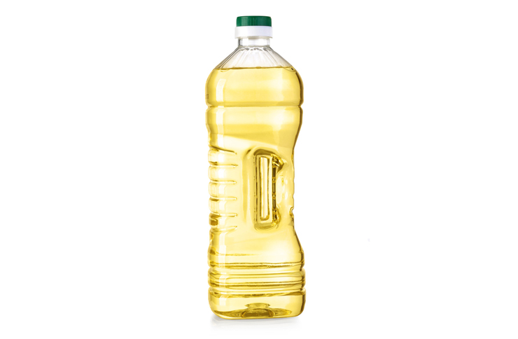 vegetable oil in a bottle
