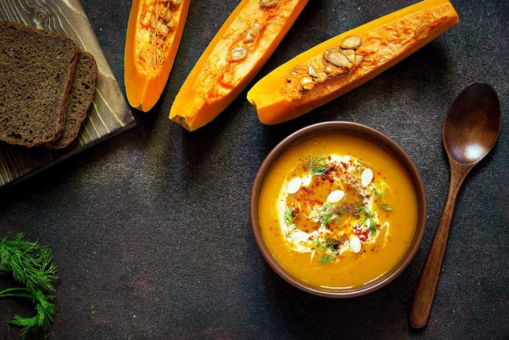 Spicy pumpkin & carrot puree is one of the high protein pureed food recipes